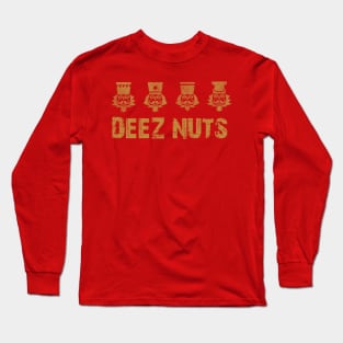 deez nuts retro brown Long Sleeve T-Shirt